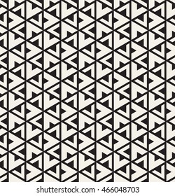 Vector seamless pattern. Modern stylish linear texture. Repeating geometric tiles with triangular elements.