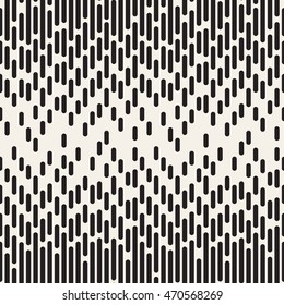 Vector seamless pattern. Modern stylish texture. Repeating abstract background. Monochrome geometric texture with smooth capsules. Effect of gradual inversion.