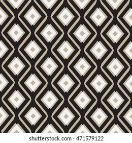 Vector seamless pattern. Modern stylish texture. Geometric ornament with smooth rhombuses.