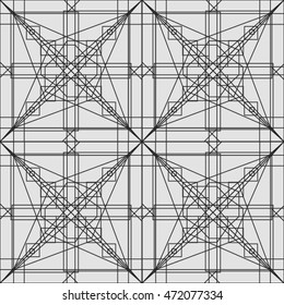 Vector seamless pattern. Modern stylish texture. Repeating geometric tiles with smooth grid
