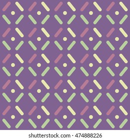Vector seamless pattern. Modern stylish texture. Geometric ornament with smooth rhombuses. Polka dot