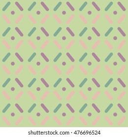 Vector seamless pattern. Modern stylish texture. Geometric ornament with smooth rhombuses. Polka dot