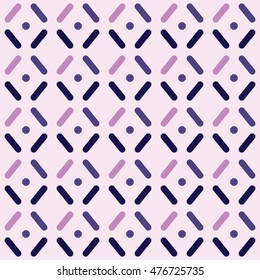 Vector seamless pattern. Modern stylish texture. Geometric ornament with smooth rhombuses. Polka dot