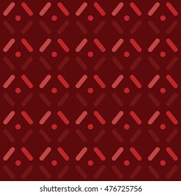 Vector seamless pattern. Modern stylish texture. Geometric ornament with smooth rhombuses. Polka dot