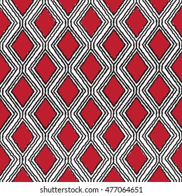 Vector seamless pattern. Modern stylish texture. Repeating geometric tiles. Concentric rhombus