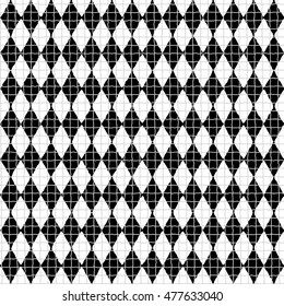 Vector seamless pattern. Modern stylish texture. Repeating geometric tiles. Regular rhombuses from linear grid