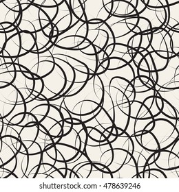Vector seamless pattern. Modern stylish texture. Endless abstract background. Confused hand drawn doodles.