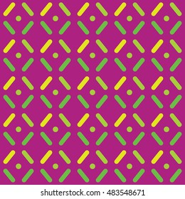 Vector seamless pattern. Modern stylish texture. Geometric ornament with smooth rhombuses. Polka dot