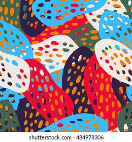 Vector seamless pattern. Modern stylish texture. Repeating abstract background with chaotic dots