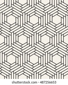 Vector seamless pattern. Modern stylish texture. Repeating geometric tiles with hexagonal elements.
