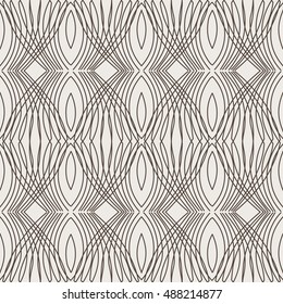 Vector seamless pattern. Modern stylish texture. Repeating abstract background with tangled line
