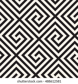 Vector seamless pattern. Modern stylish texture. Repeating Greek pattern. Monochrome swatch with meander.