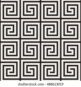 Vector seamless pattern. Modern stylish texture. Repeating Greek pattern. Monochrome swatch with meander.