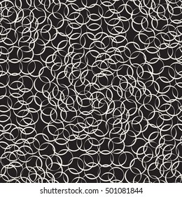 Vector seamless pattern. Modern stylish texture. Repeating abstract background with rings.