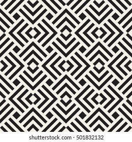 Vector seamless pattern. Modern stylish texture. Geometric ornament with striped squares