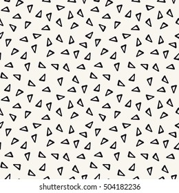 Vector seamless pattern. Modern stylish texture. Repeating geometric tiles. Hipster simple design with random triangles.