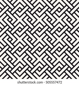Vector seamless pattern. Modern stylish texture. Repeating geometric tiles with weaved squares.
