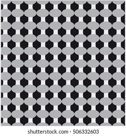 Vector seamless pattern. Modern stylish texture. Repeating geometric tiles with hexagonal simple grid. Monochrome minimalistic print.