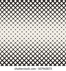 Vector seamless pattern. Modern stylish texture. Repeating geometric tiles. Halftone from rounded rhombuses.