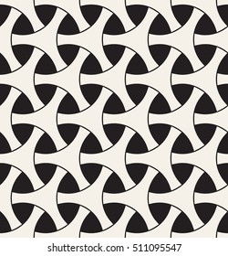 Vector seamless pattern. Modern stylish texture. Striped geometric tiles with triple elements.