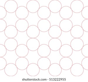 Vector seamless pattern. Modern stylish texture. Repeating circles with hexagonal elements