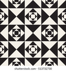 Vector seamless pattern. Modern stylish texture. Repeating geometric tiles with triangles and squares. Simple minimalistic backdrop.