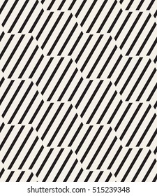 Vector seamless pattern. Modern stylish texture. Repeating geometric tiles with hexagons. Chevron elements form stylish tileable print.