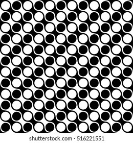 Vector seamless pattern. Modern stylish texture. Monochrome geometrical pattern with circles.