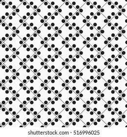 Vector seamless pattern. Modern stylish texture. Repeating abstract background with dots. Simple graphic design. Minimalist tileable print.