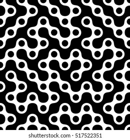 Vector seamless pattern. Modern stylish texture. Monochrome geometrical pattern of the chain links.