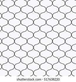Vector seamless pattern. Modern stylish texture. Repeating geometric tiles. Geometric interlased linear petals.
