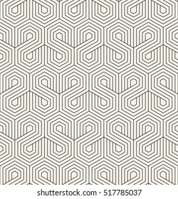 Vector seamless pattern. Modern stylish texture. Repeating geometric tiles with hexagonal elements.