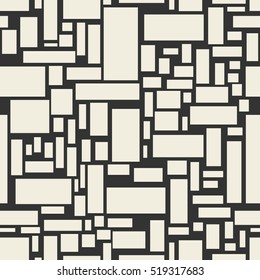 Vector seamless pattern. Modern stylish texture. Repeating abstract background with rectangles.