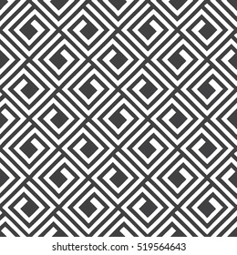 Vector seamless pattern. Modern stylish texture. Repeating Greek pattern.Black and white