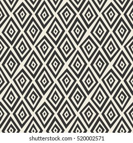 Vector seamless pattern. Modern stylish texture. Abstract geometric background with rhombs.