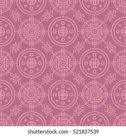 Vector seamless pattern. Modern stylish texture. Repeating geometric tiles with ethnic elements