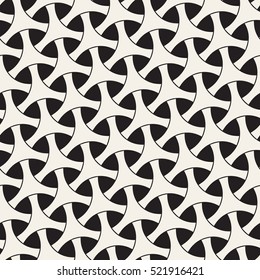 Vector seamless pattern. Modern stylish texture. Striped geometric tiles with triple elements.