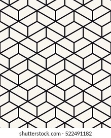 Vector seamless pattern. Modern stylish texture with monochrome trellis. Repeating geometric triangular grid. Simple graphic design. Trendy hipster sacred geometry.