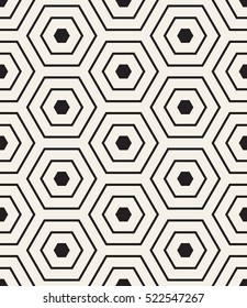 Vector seamless pattern. Modern stylish texture with monochrome trellis. Repeating geometric hexagonal grid. Simple graphic design. Trendy hipster sacred geometry.