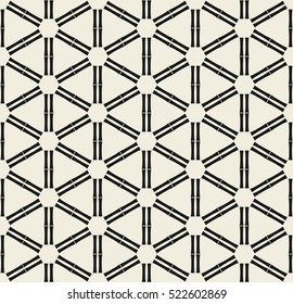 Vector seamless pattern. Modern stylish texture. Repeating geometric tiles with bamboo grid.