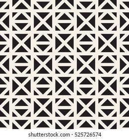 Vector seamless pattern. Modern stylish texture. Repeating geometric tiles with triangles and squares. Simple minimalistic backdrop.