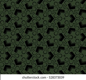 Vector seamless pattern. Modern stylish texture. Repeating abstract background with chaotic strokes. Trendy hipster print.