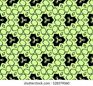 Vector seamless pattern. Modern stylish texture. Repeating abstract background with chaotic strokes. Trendy hipster print.