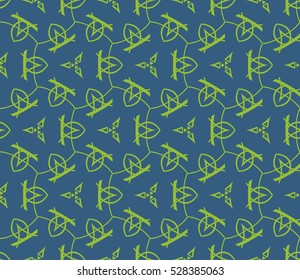 Vector seamless pattern. Modern stylish texture. Repeating abstract background with chaotic strokes. Trendy hipster print.