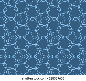Vector seamless pattern. Modern stylish texture. Repeating abstract background with chaotic strokes. Trendy hipster print.