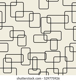 Vector seamless pattern. Modern stylish texture. Repeating abstract geometric background with rectangles