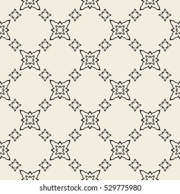 Vector seamless pattern. Modern stylish texture. Repeating abstract background with classic ornament.