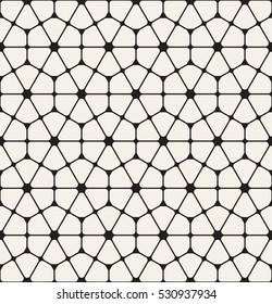 Vector seamless pattern. Modern stylish texture. Repeating geometric tiles with thin hexagonal grid. Contemporary graphic design.