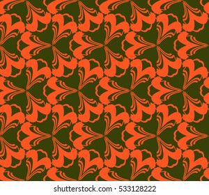 Vector seamless pattern. Modern stylish texture. Repeating abstract background with chaotic strokes. Trendy hipster print.