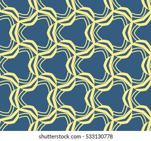 Vector seamless pattern. Modern stylish texture. Repeating abstract background with chaotic strokes. Trendy hipster print.